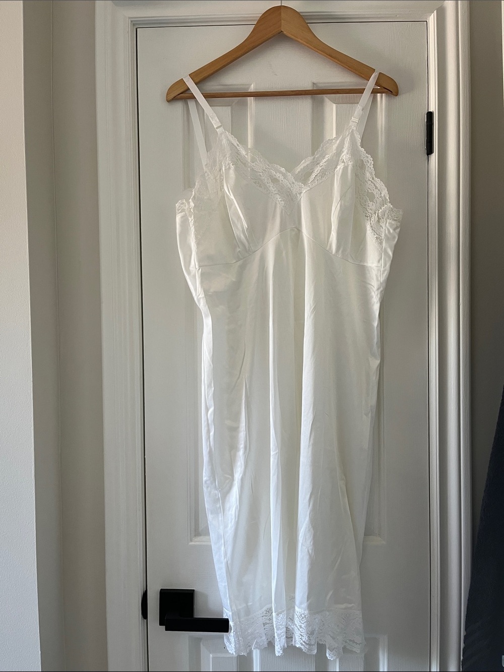 Elegant White Lace-Trim Slip - Women's Intimates